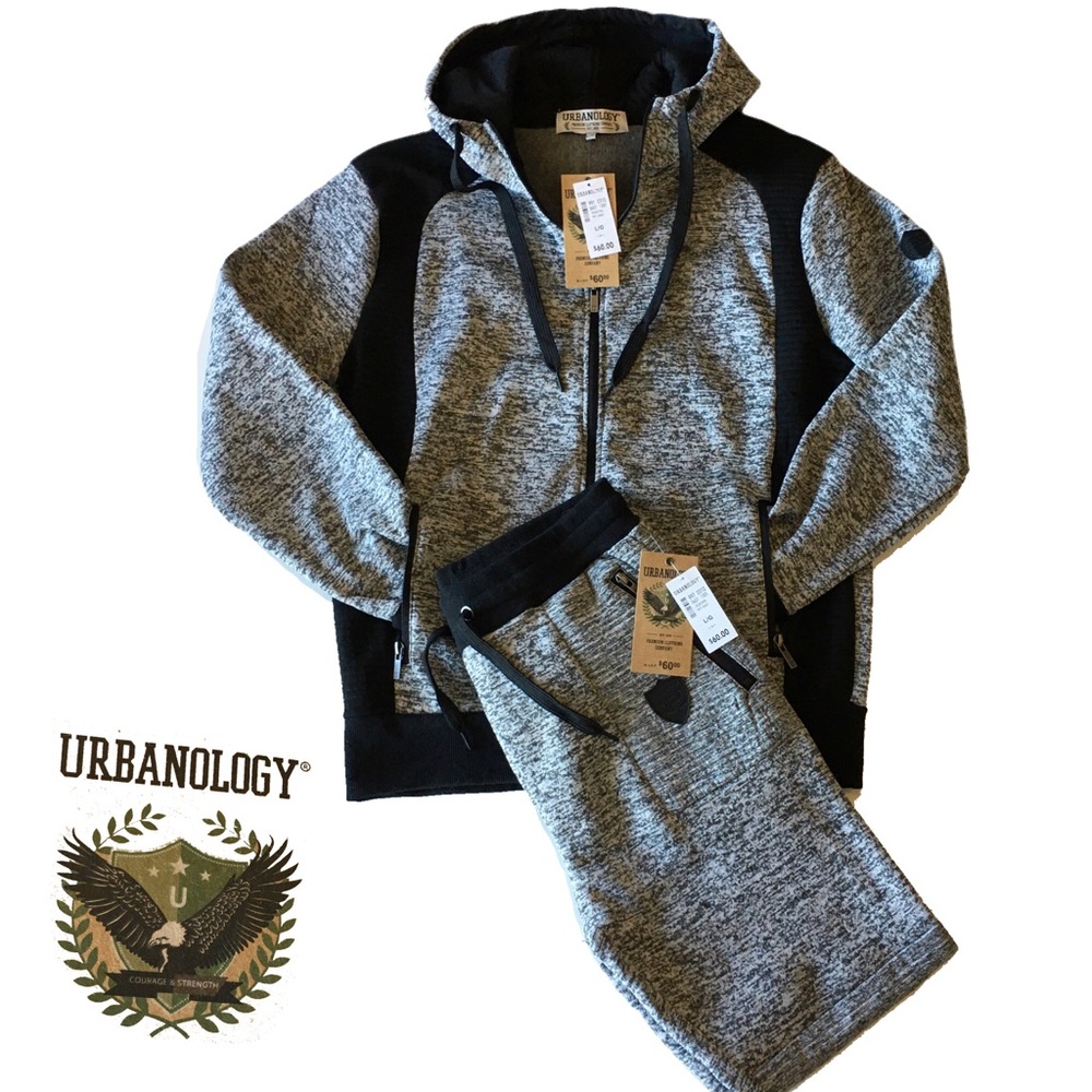 Urbanology Premium Clothing Company Zip Up Hoodie & Sweats Set For Working Out